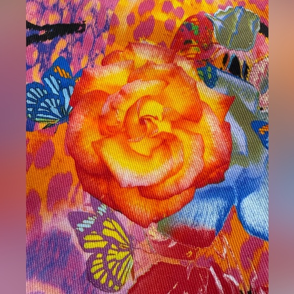 Floral Animal Print Straight Leg Jeans - Picture 3 of 8